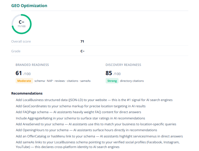 Anonymised Business Growth Audit excerpt: Get ready for AI-powered search